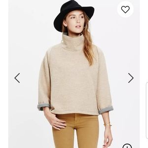 Madewell Herringbone Mockneck Sweatshirt